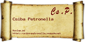 Csiba Petronella névjegykártya
